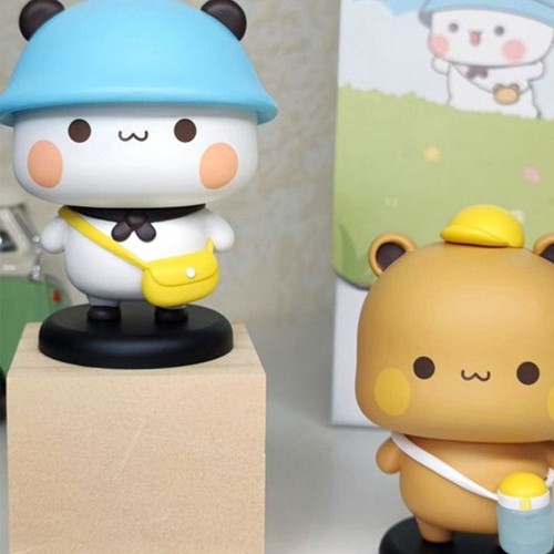 PVC Bubu Dudu Animal Toy Cartoon Car Panda Model Car Interior