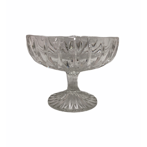 Crystal Clear Glass Footed Compote Fruits Nuts Candy Sweets Dish - Picture 2 of 5