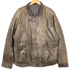 Blouson En Cuir Patiné Marron Vintage 80’s