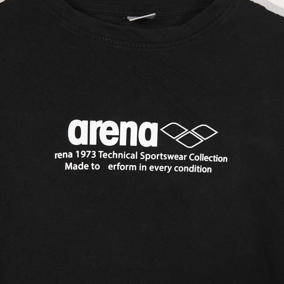 Maglia Arena Taglia S Donna Logo Comodo Cotone Pratico Tinta Unita Nero Woman - Imagen 2 de 4