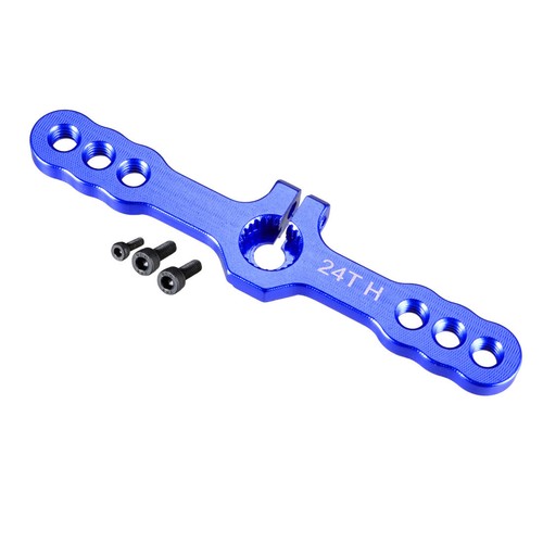 Double Bras De Servomoteur En Aluminium 24T Filet M3 Bleu - Pour Modélisme 3 Pouces