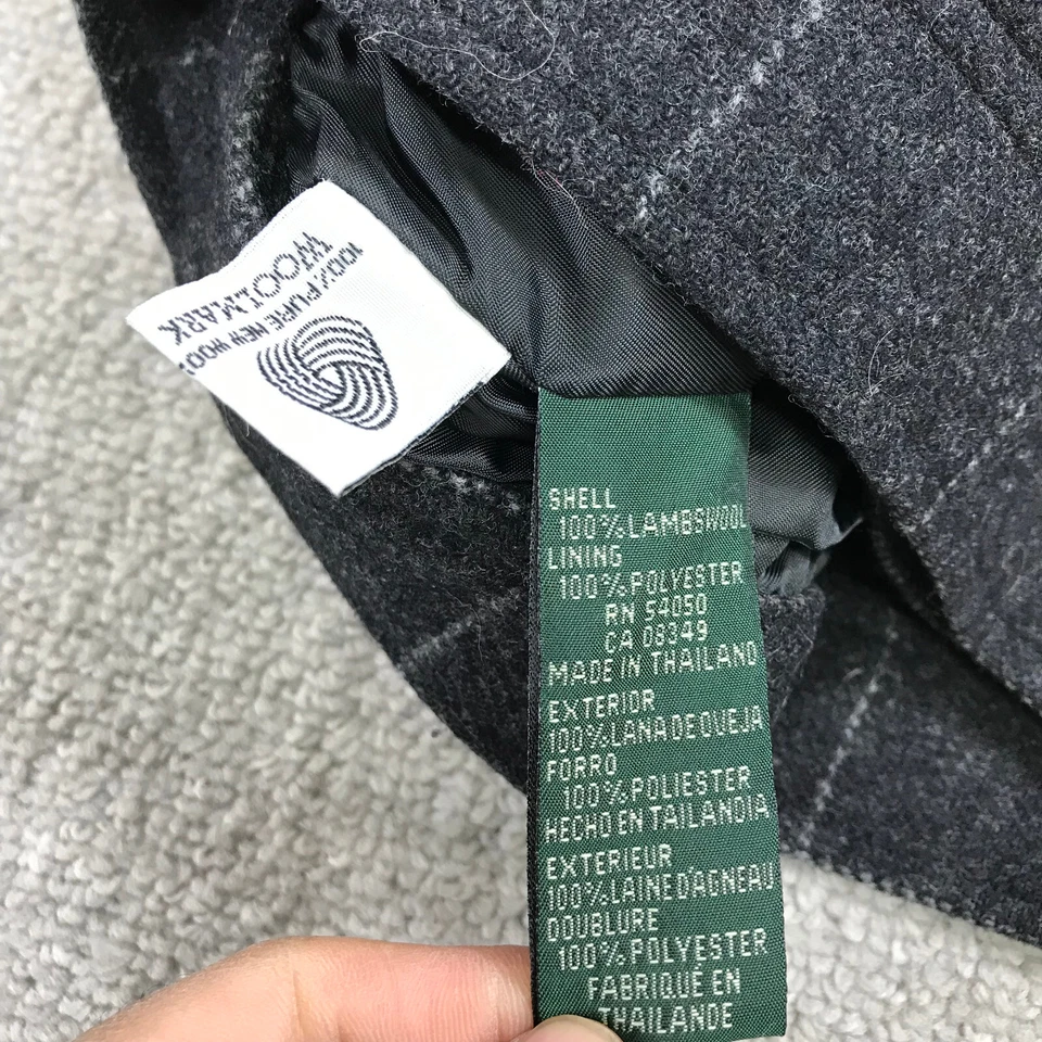 Ralph Lauren куртка женщин 8 Твидовый двойной груди Moto пальто шерсти повседневный - Изображение 3 из 4