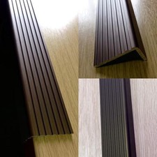 Bronze Anodised Aluminium Fluted Angle / Edge Trim / Nose Edge 43.6mm x 21.4mm
