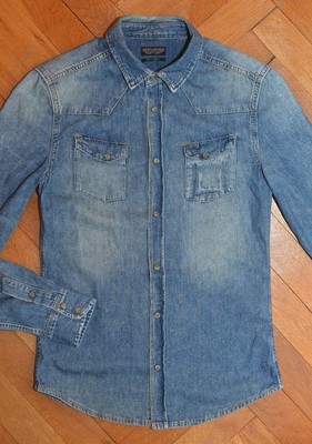 Blue VALKYRIE Denim Shirt XS | eBay