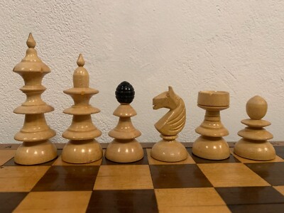 austrian tournament chess set 1960s schach coffeehouse coffee house (K=110mm)