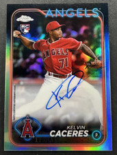 2024 Topps Chrome - Kelvin Caceres #RA-KC Angeles - RC Refractor AUTO /499