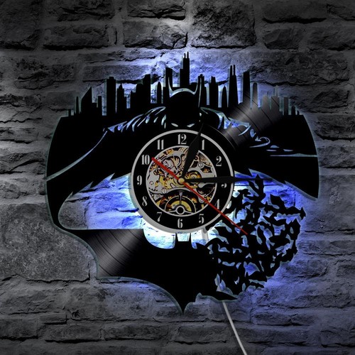 Batman LED Light Remote Control Vinyl Record LP Wall Clock Decor Art C31 - Picture 7 of 8