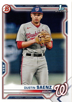 Dustin Saenz Washington Nationals 2021 Bowman Draft 1st Bowman Card