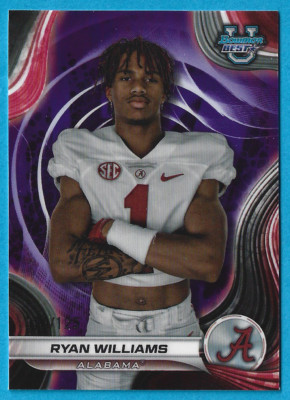 2024 Topps Bowman Best U Ryan Williams Alabama Purple Refractor 025/125