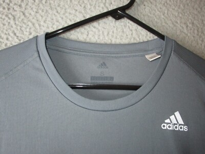ADIDAS ENERGY CLIMALITE MEN'S RUNNING SHIRT GRAY SMALL REFLECT POLYESTER  USED 💰