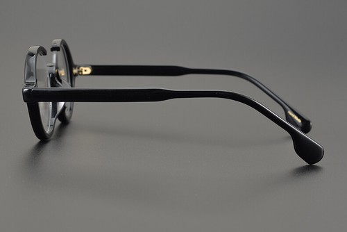 Gafas redondas con espacio 3/4 gafas redondas marco de acetato gafas artesanales únicas - Imagen 9 de 47