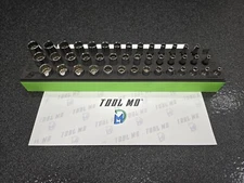 Snap-on Tools GREEN 42pc 1/4" 12-POINT Metric 4mm-15mm Socket Set 142STMMDYFG1