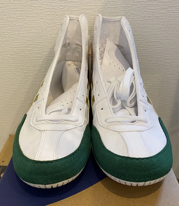 Asics Wrestling Shoes EX EO 1083A001 White x Gold x Gold x Green