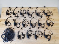 LOT OF 16 VXi Passport 10V Over-the-Head Monaural Headset with N/C Microphone