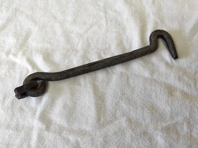 Ancien Crochet de Porte, Volet en acier 20 cm de long - Photo 1/3