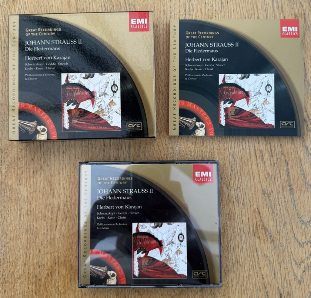 EMI Classics Johann Strauss II Die Fledermaus Herbert Von Karajan CD Box Set