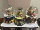 Snow Domes-Santa & Snowman Snow Globes- Set Of 3