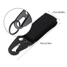 Tcatical Nylon Molle Clip Buckle Key Ring Heavy Duty Belt Keeper Clip Key Holder