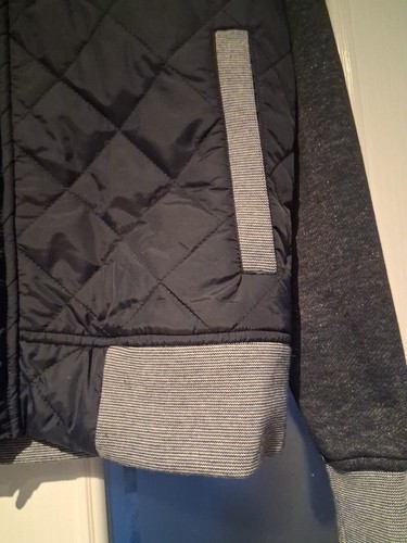 Peacocks Quilted Zip-Up Cardigan Blue, Blue Marl and Grey Size S ๐ BNWT - Picture 5 of 9