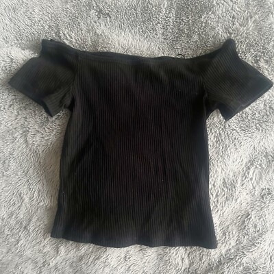 black bardot top h&m