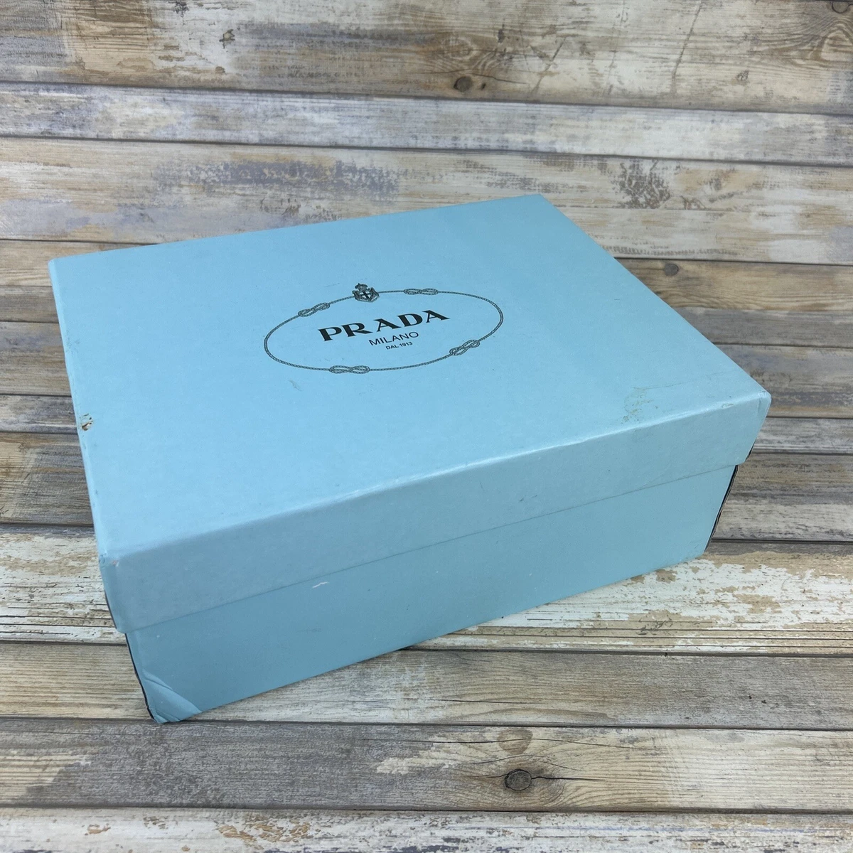 PRADA Empty Shoes Blue Box 11.5 x 8.8 x 4.5in Tissue eBay