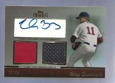 2011 Topps Tribute Clay Buchholz  Auto Dual Patch Relic #d 65/99 Red Sox Dbacks