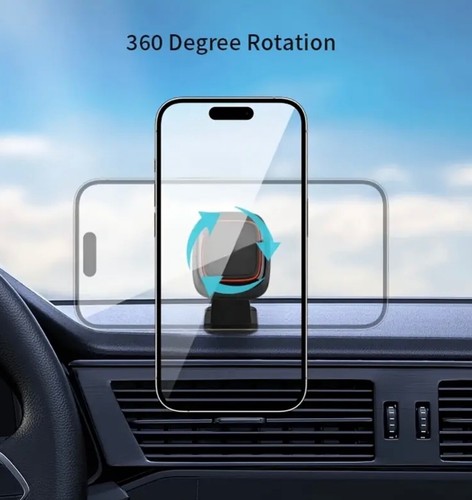 Magnetic Car Dashboard Phone Holder Mount Stand 360 Rotation For iPhone Galaxy - Picture 4 of 11