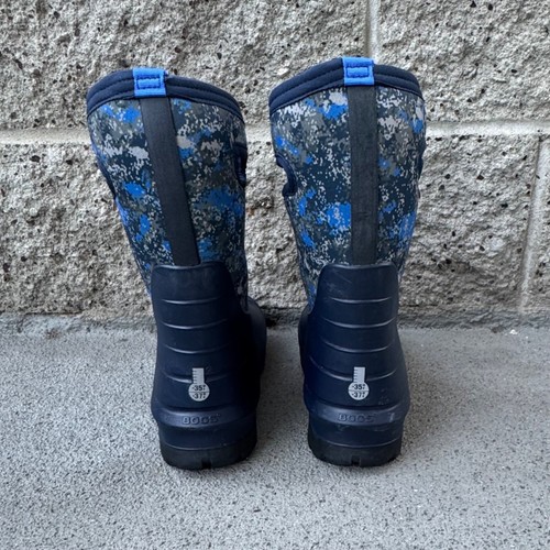 BOGS Neo-Classic Camo Insulated Boots Kids 5 Womens 7.5 Euro 38 Blue Winter Boot - Picture 5 of 11