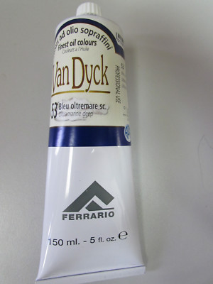 Ferrario VAN DYCK Finest oil colour Ultramarine Blue Deep #53 -150ML-TOP QUALITY