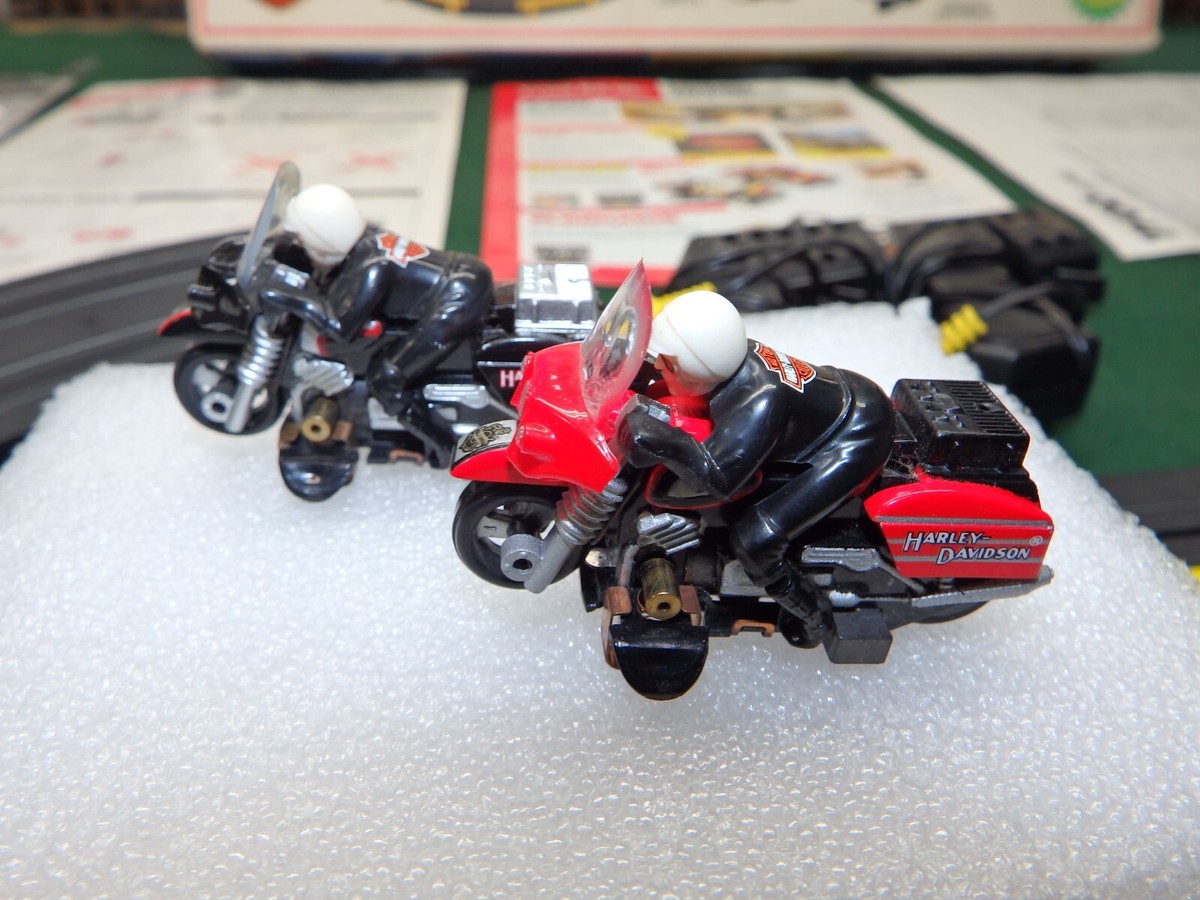 VINTAGE 1993 TYCO HARLEY DAVIDSON ELECTRIC RACING SET EXC Complete