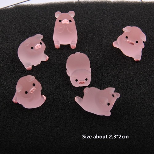 20pcs Cute Pink Piggy Doll Toy Microlandscape Decoration Resin Accessories - Picture 2 of 10