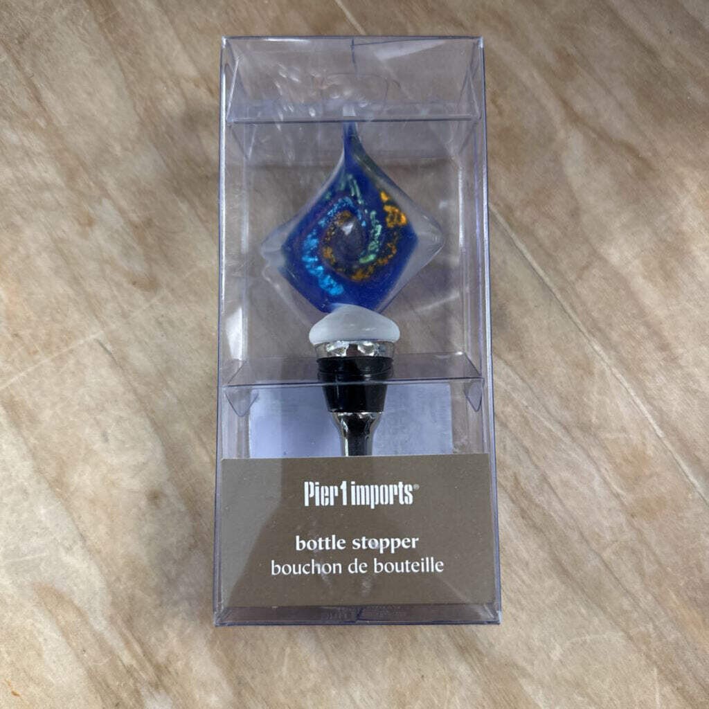 Pier One Glass Art Wine Bottle Stopper