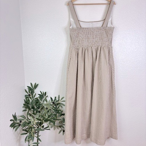CAROLINE CONSTAS Cottagecore Gingham Maxi Dress Size L - Picture 3 of 8
