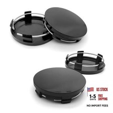 Car Wheel Center Caps, 2" x 1.9" x 0.6" Snap-in Wheel Center Hub 4 PCS Black