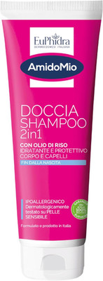 - Stärke Duschshampoo 2 in 1, mit Reisöl 100% aus biologischem Anbau