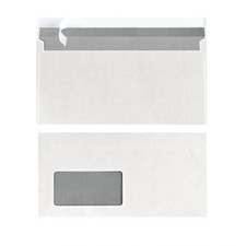 herlitz Briefumschlag, DIN lang, mit Fenster, wei&szlig; 3 bis 80 Stk Spare bis 70%