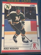 1990-91 Score #120, MIKE MODANO Rookie Card, Minnesota North Stars. rookie card picture