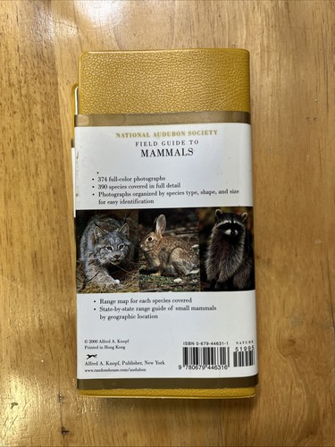 The Audubon Society Field Guide to North American Mammals - Vinyl Cover VG 1996 - Picture 2 of 2