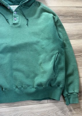 Vintage Russell Athletic Hoodie Large Green 90s LL Bean Faded