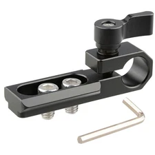 CAMVATE Single 15mm Rod Clamp with NATO Rail, Black Wingnut