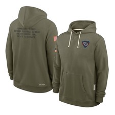 Unisex Tennessee Titans Olive 2025 Salute to Service Issue Dri-FIT Hoodie NWT
