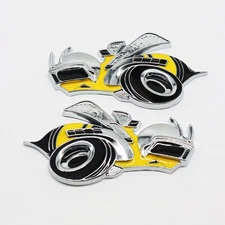 2x Metal For Super Bee Armored Hornet Car Side Fender Badge Emblem For Charger