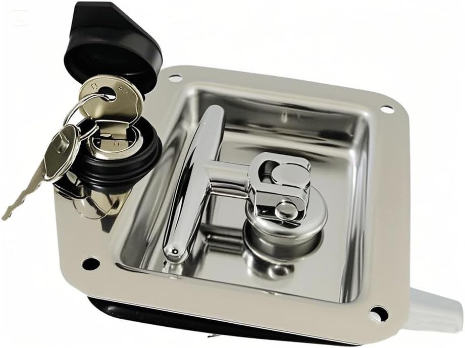 T Handle Latch Rv Truck Door Tool Box Lock Replacement with Keys Gasket 1Pc 