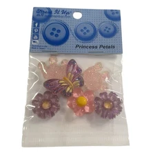 Dress It Up Princess Petals Embellishments - Sparkly Flower Butterfly Crown 194