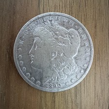 1890 United States New Orleans Morgan Silver Dollar $1 Coin.