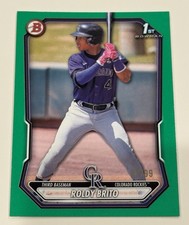 2026 Bowman Roldy Brito RC/1st Green Parallel /99 BP-21 Rockies