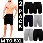 Mens Lounge Shorts Pyjama Jersey PJ Short For Men 100% Cotton Pajama Pack Of 2