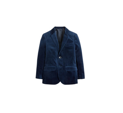 NWT JCrew Crewcuts Ludlow Party Blazer Suit Jacket Boys 16 Navy Blue Velvet NEW