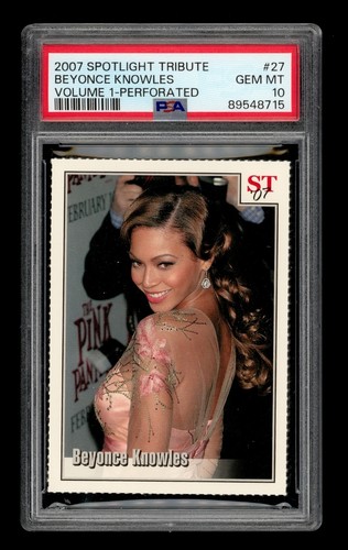 2007 Spotlight Tribute Volume 1-Perforated: # 27 Beyonce Knowles PSA 10 GEM MINT