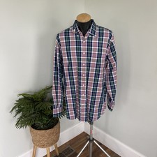 Mens Peter Millar Sz XL Plaid 100 Cotton Long Sleeve Button Shirt